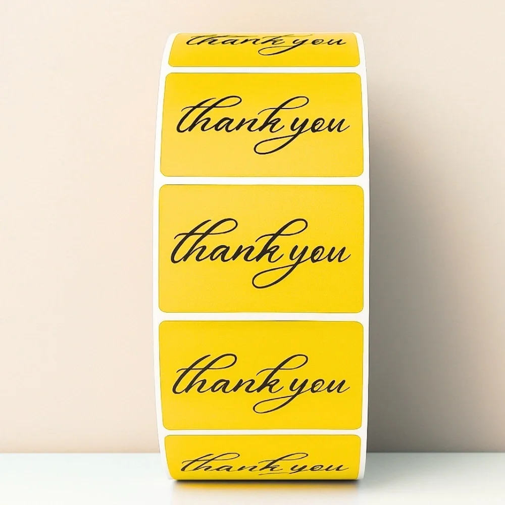 Thank You Stickers for Small Business |100 Self-Adhesive 8 COLORS TO CHOOSE FROM